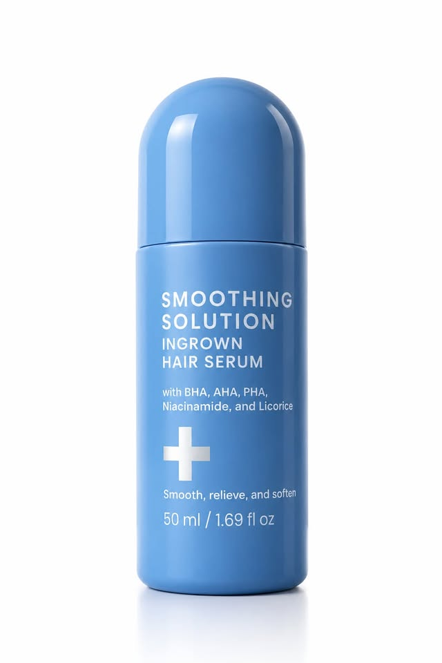 Photo of the supplied 50 mL sky-blue roll-on bottle, front view, with its original printed label